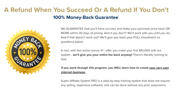 Does Super Affiliate System Offer A Refund Policy