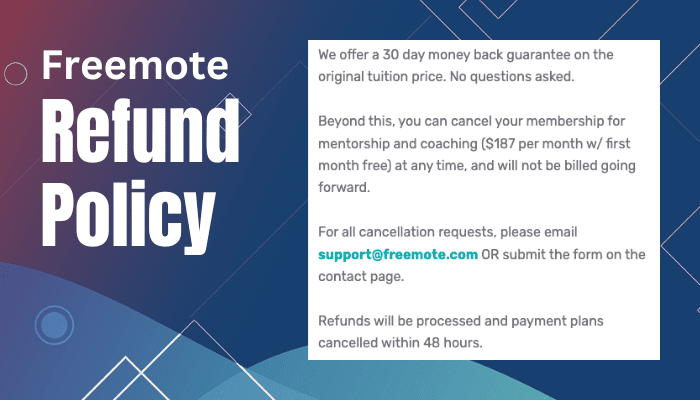 Freemote - Refund Policy